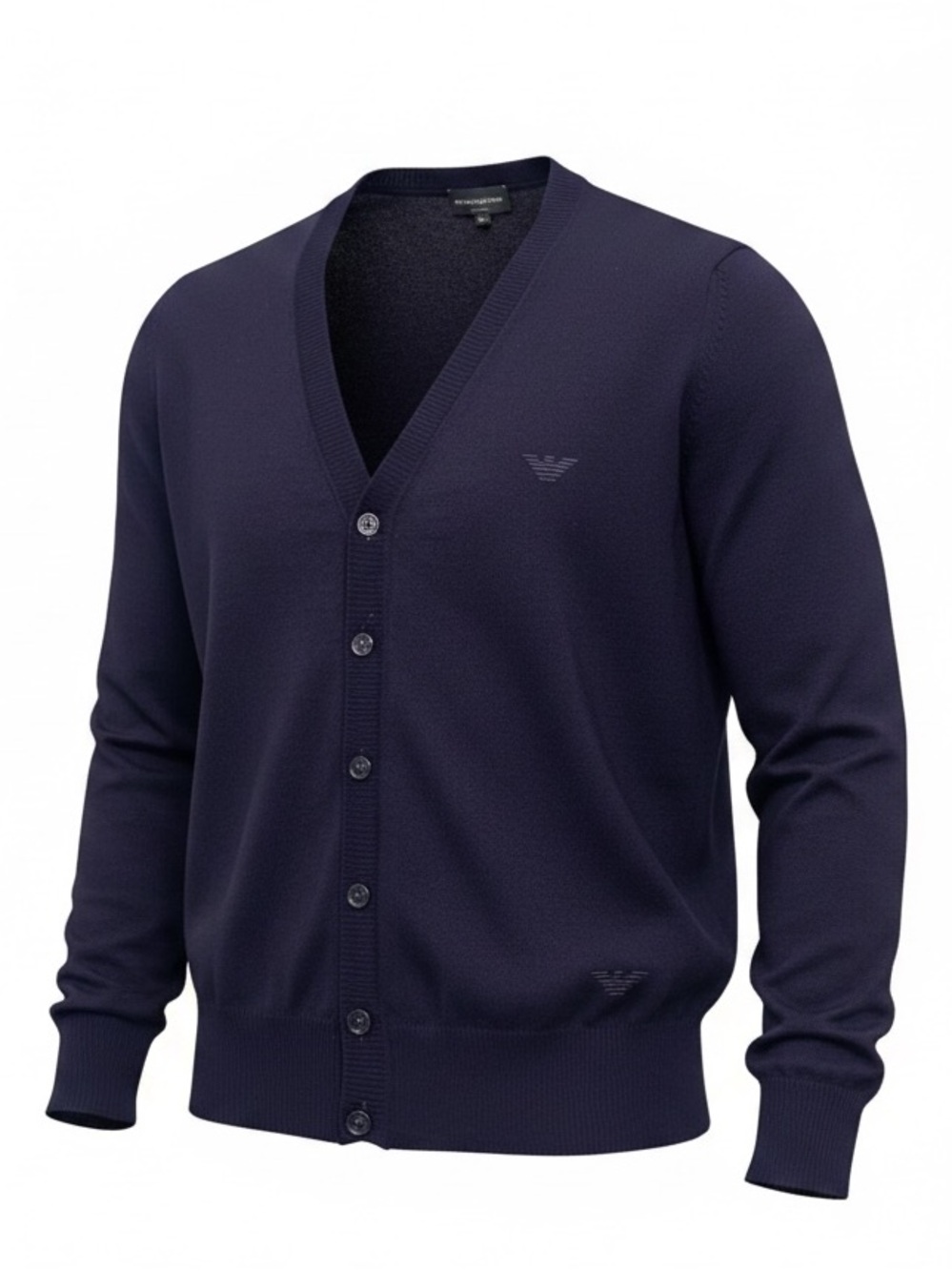Emporio Armani Men's Dark Purple Cardigan